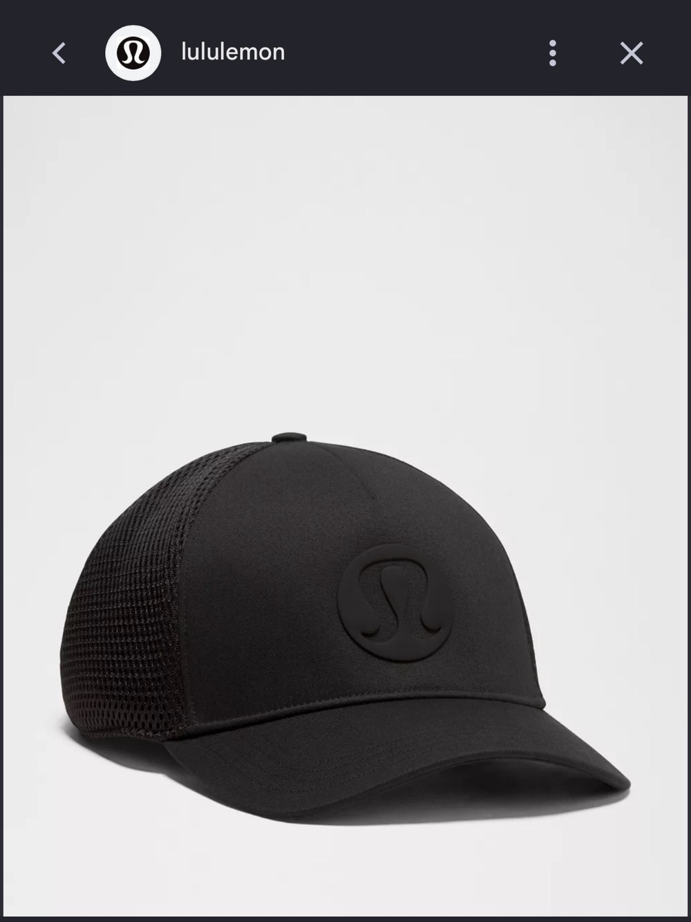❤️Lululemon Black Logo Trucker Hat❤️
